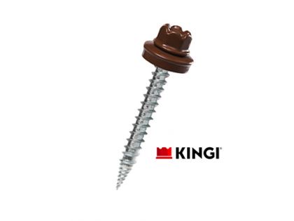 Саморезы KINGI 4,8х65 RAL 8017 шоколад