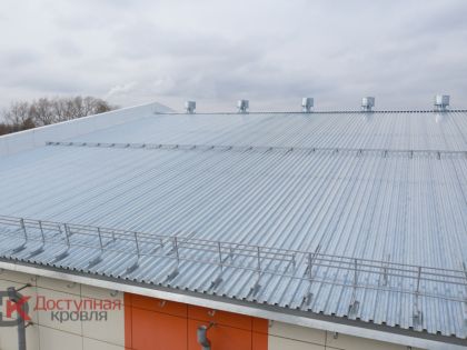 ограждение на крыше из профлиста, цвет серое стекло