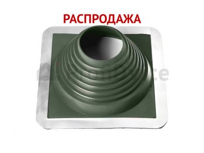 Проходка кровельная BORGE с открытым фланцем, прямая RAL 6020 (зелёный) (РАСПРОДАЖА)