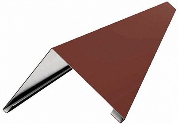 Планка конька плоского 190х190 0,5 Atlas-foil RAL 8017 (шоколад)