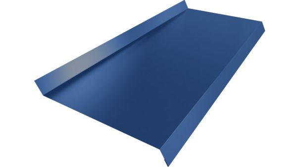 Отлив металлический синий на цоколь или окно, производство Доступная Кровля