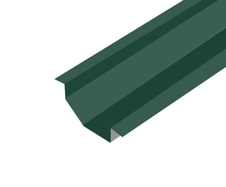Планка ендовы нижняя для ромбовидной кровли Drap TX 0.45 RAL 6005