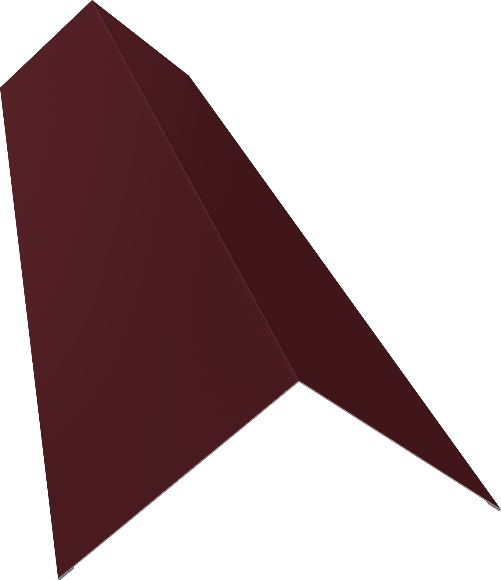 Планка конька плоского 2м 145 х 145 Атлас 0.5 RAL 3005